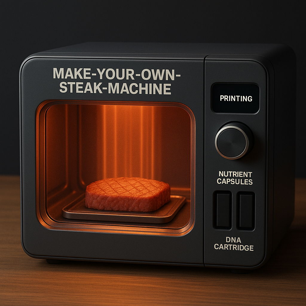Make-your-own-steak machine printing a steak